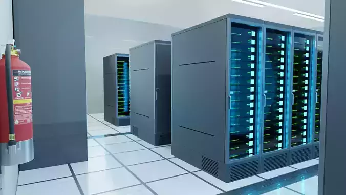 Data center server 3D model