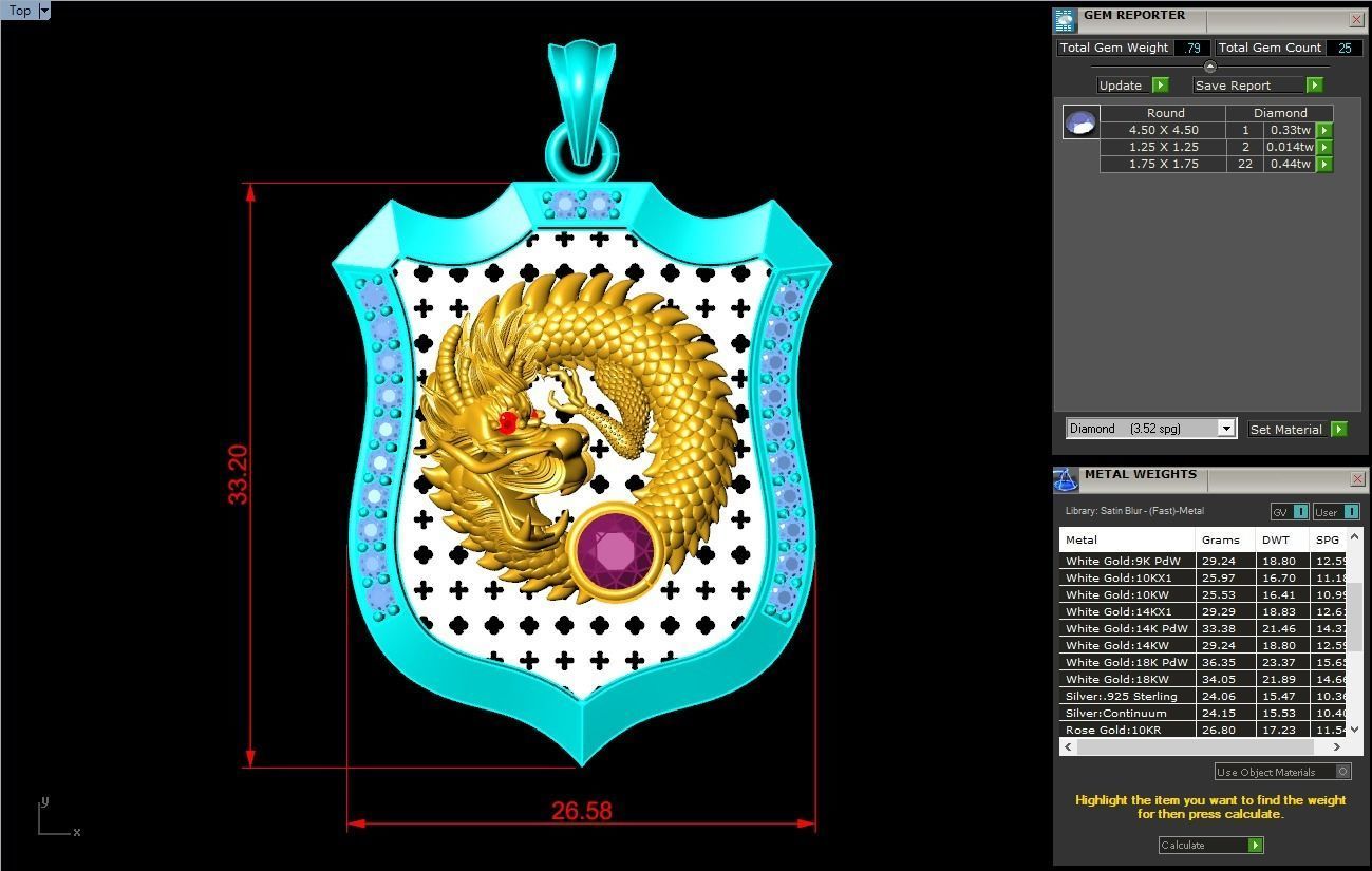 Dragon pendant - Mens pendants 3D print model_6