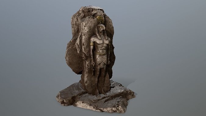 horus rock Low-poly 3D model