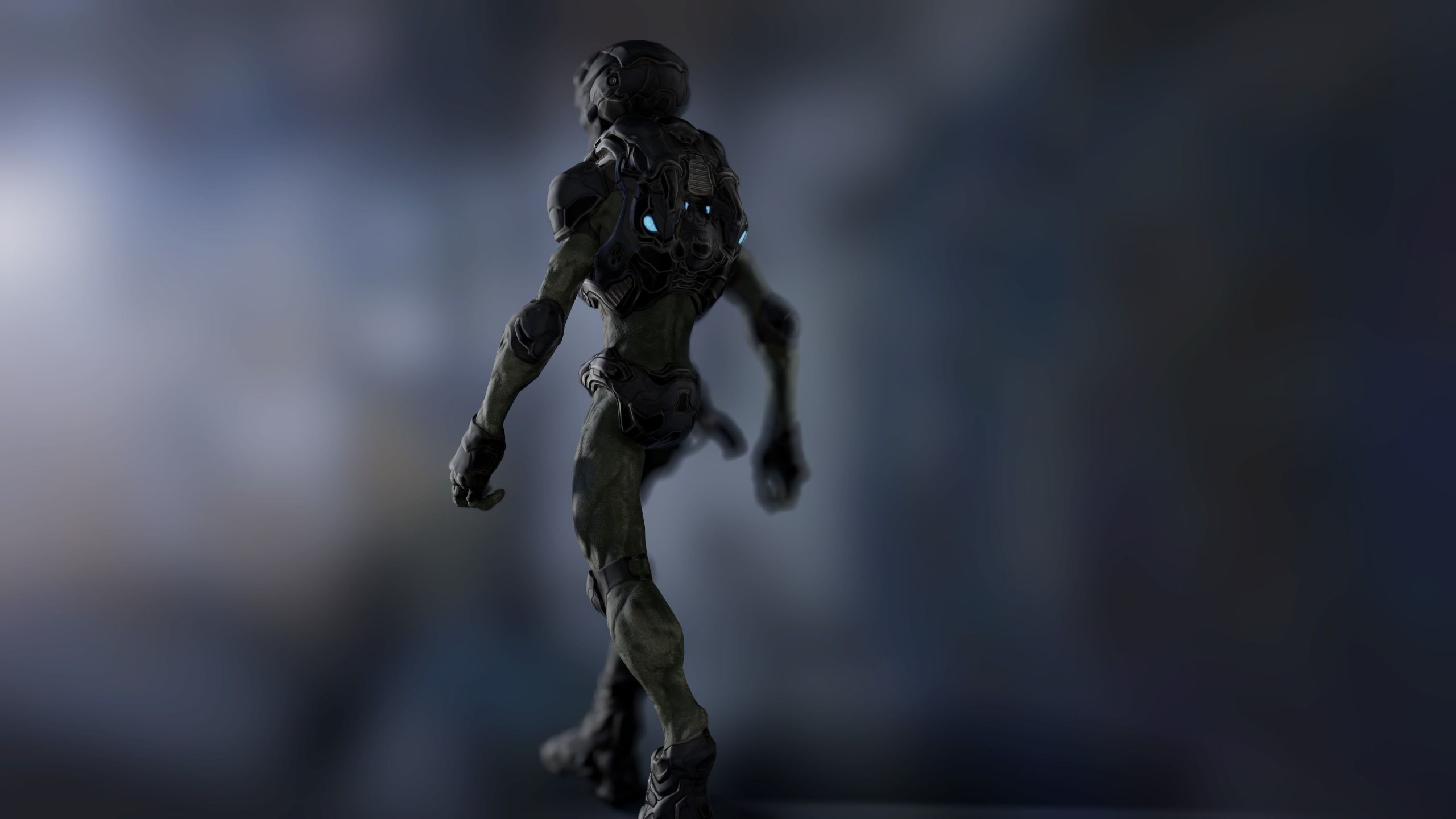 Alien v3 - Animated and Game Ready Low-poly 3D model_21