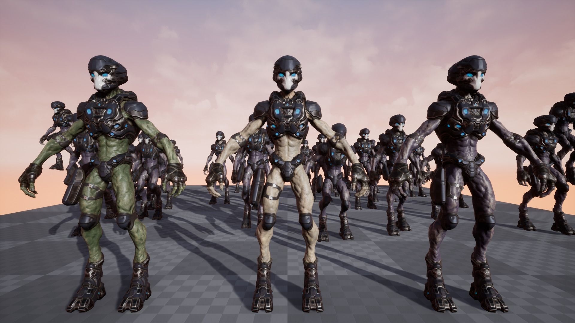 Alien v3 - Animated and Game Ready Low-poly 3D model_9