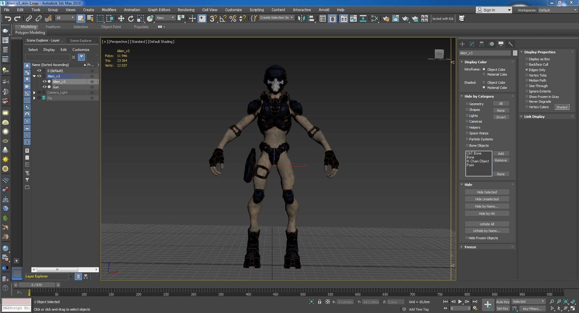 Alien v3 - Animated and Game Ready Low-poly 3D model_30