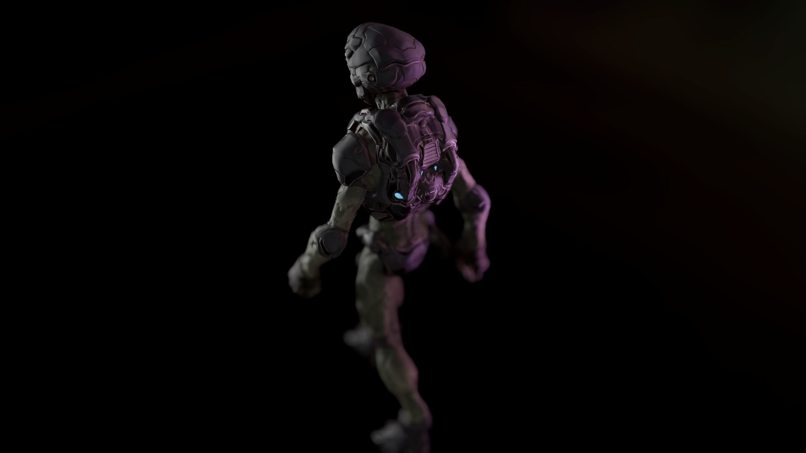 Alien v3 - Animated and Game Ready Low-poly 3D model_16
