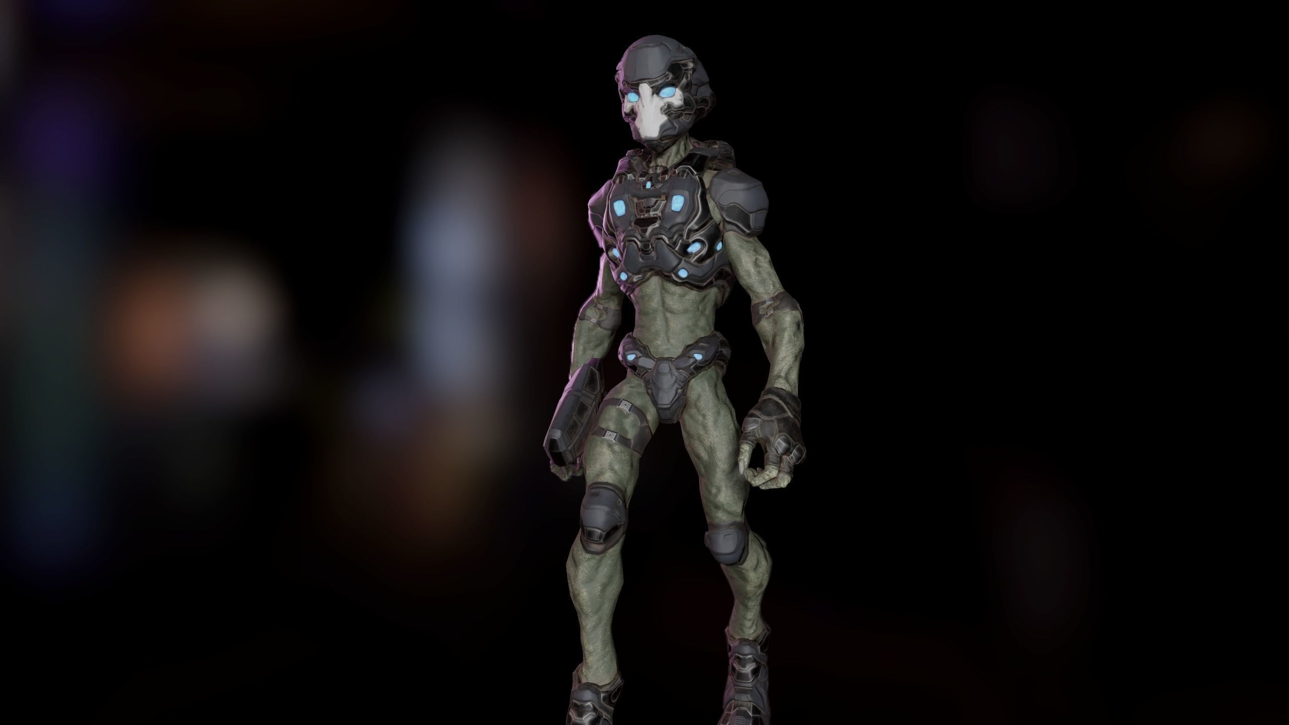 Alien v3 - Animated and Game Ready Low-poly 3D model_15