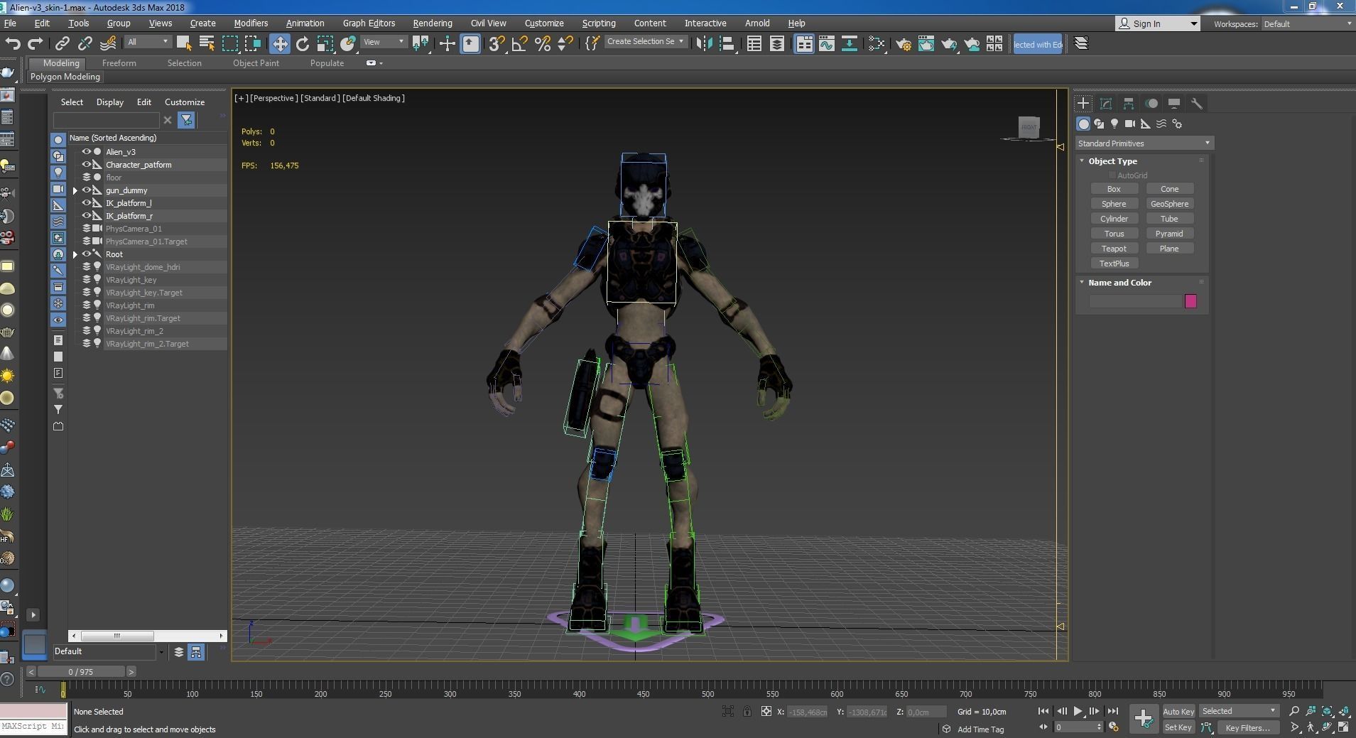 Alien v3 - Animated and Game Ready Low-poly 3D model_27