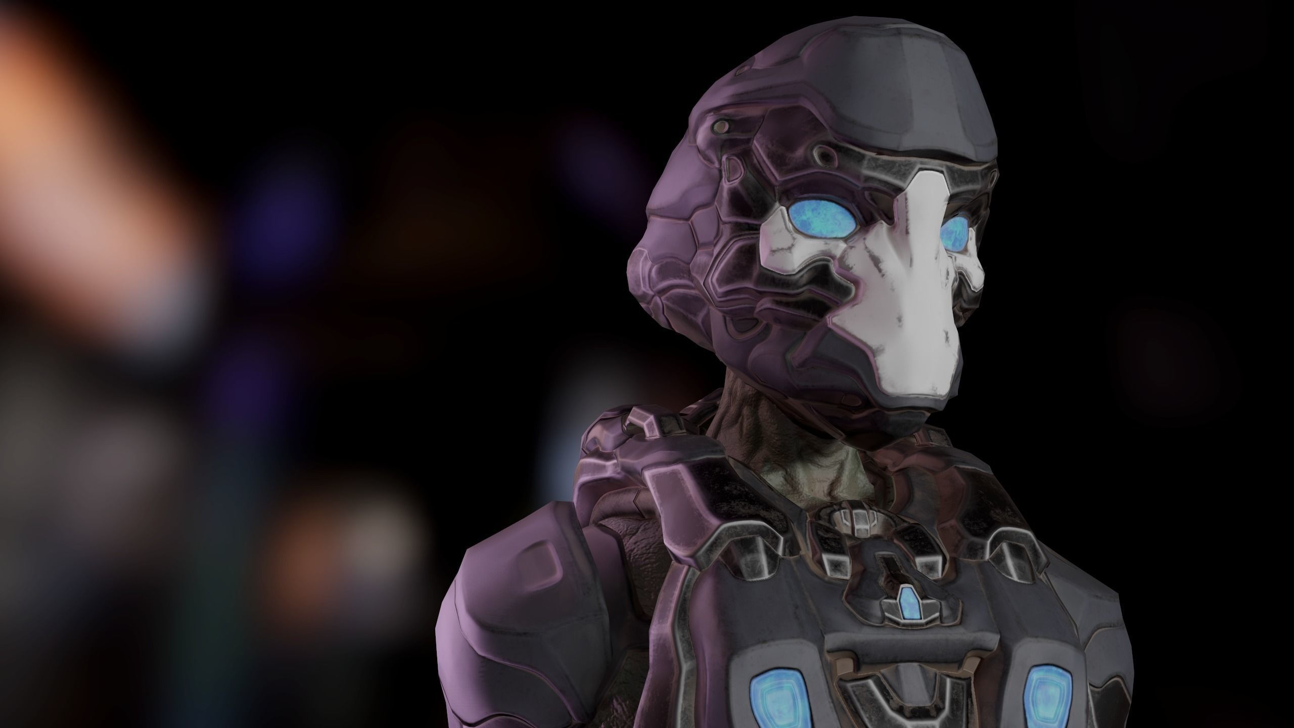 Alien v3 - Animated and Game Ready Low-poly 3D model_12