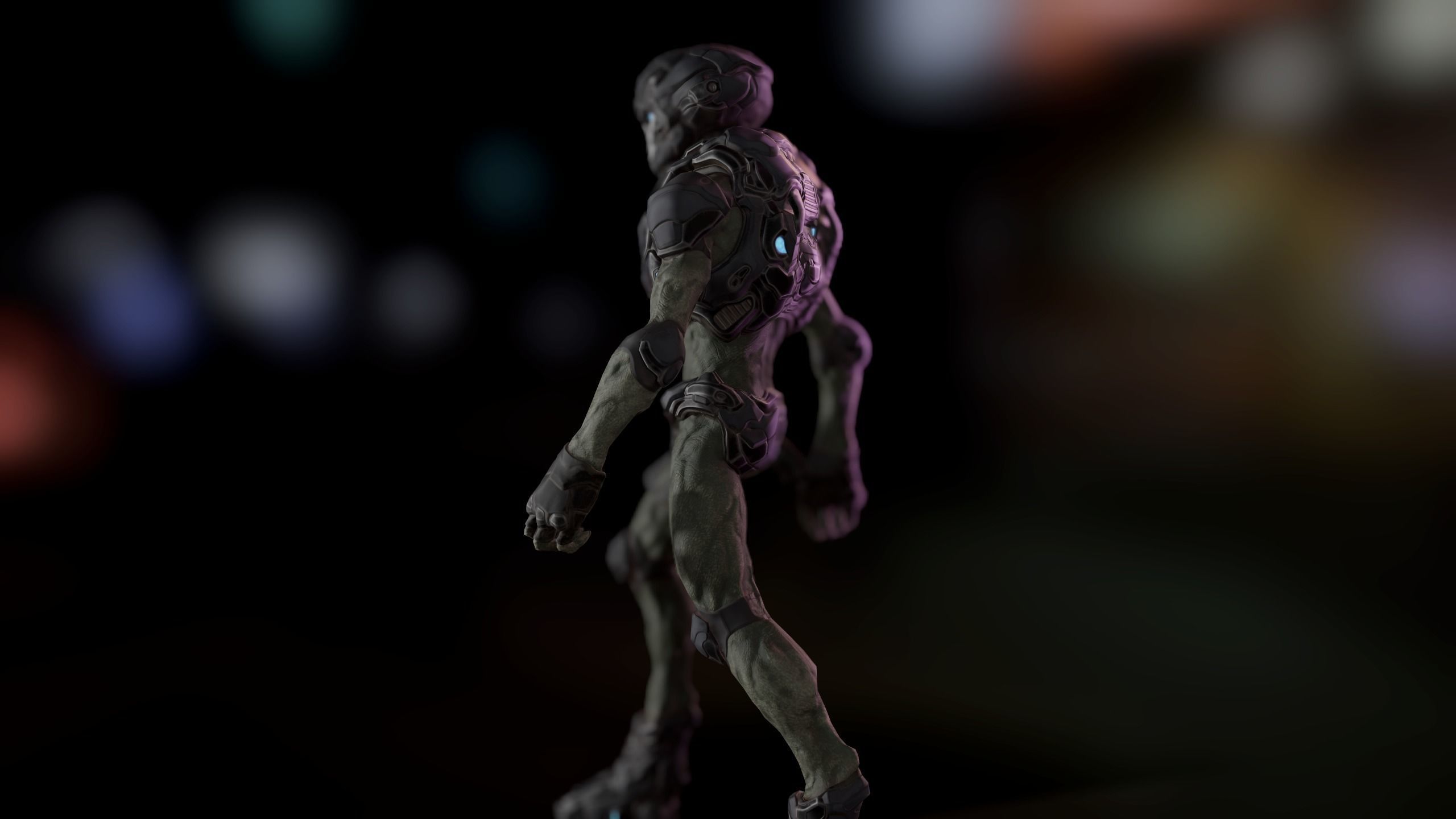 Alien v3 - Animated and Game Ready Low-poly 3D model_5