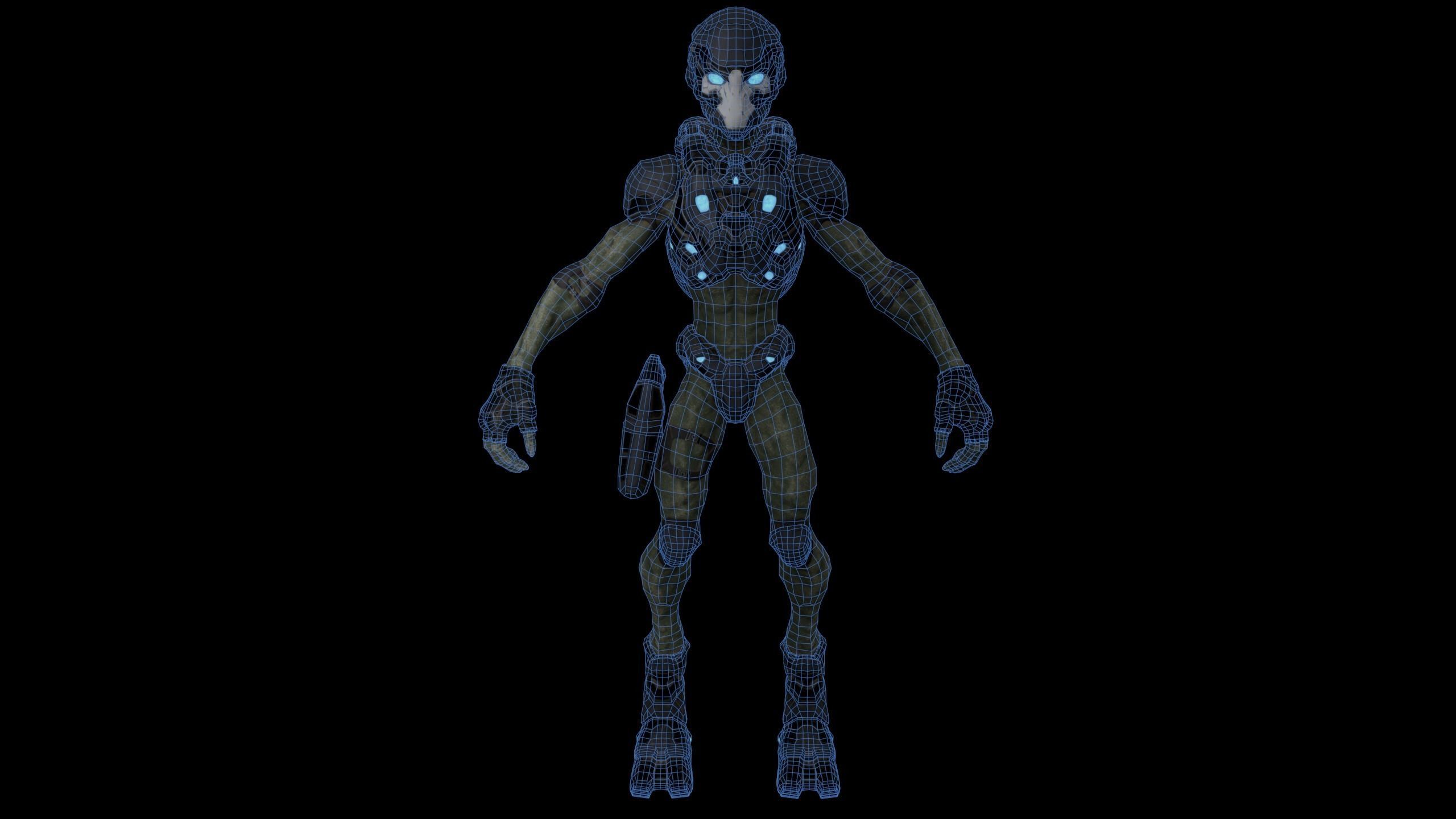 Alien v3 - Animated and Game Ready Low-poly 3D model_23