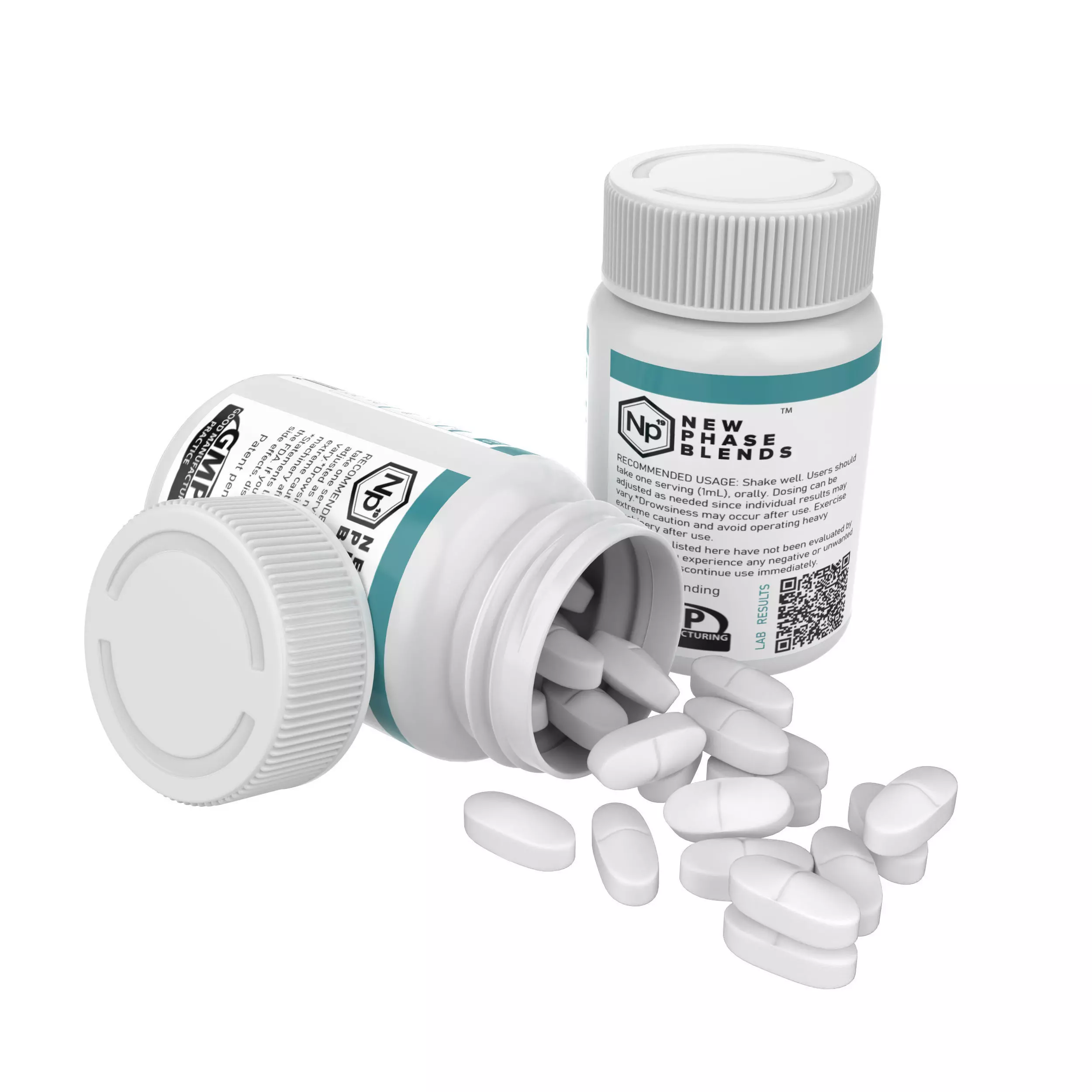 Pill and bottle Low-poly 3D model_0