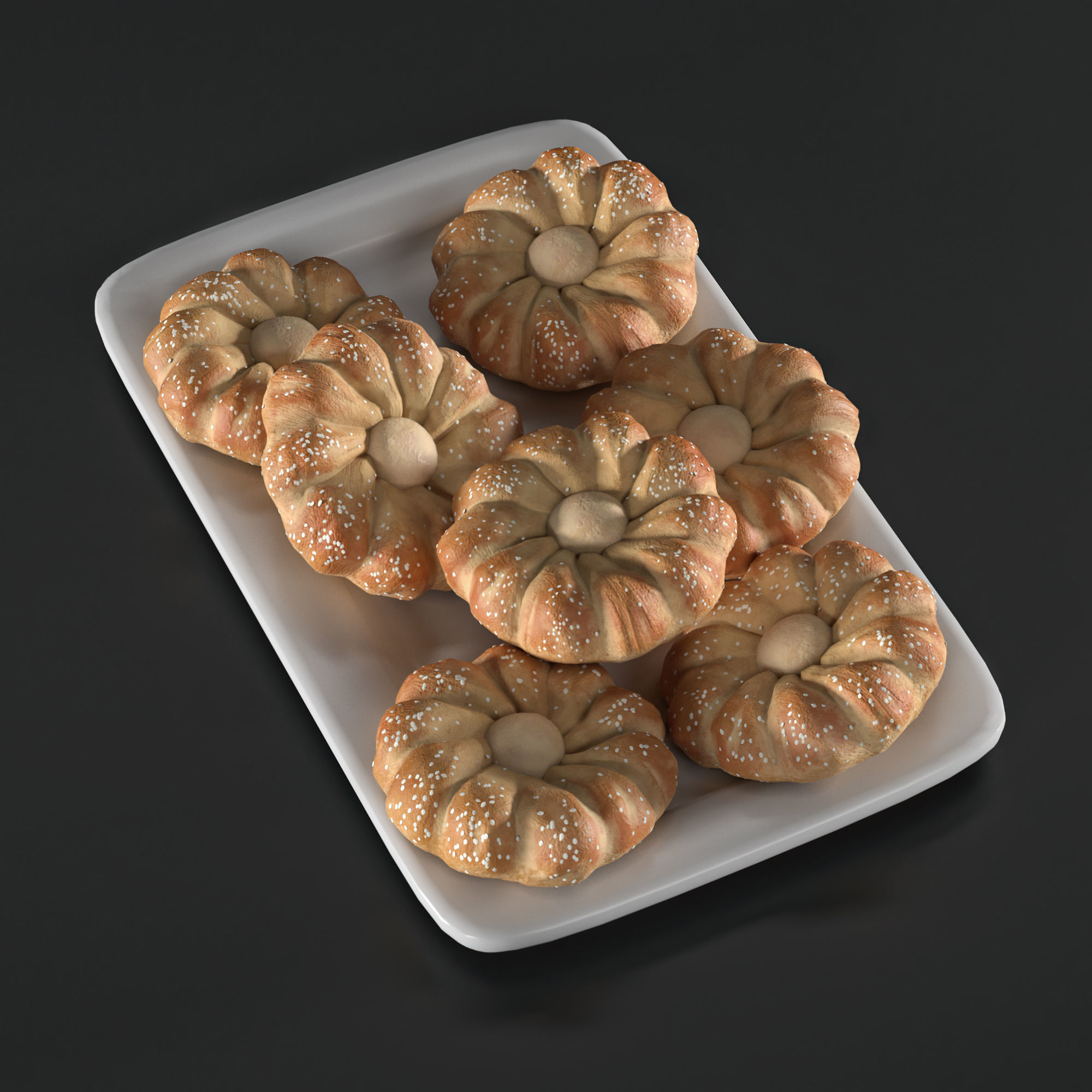 pastries buns - buns 3D model_1