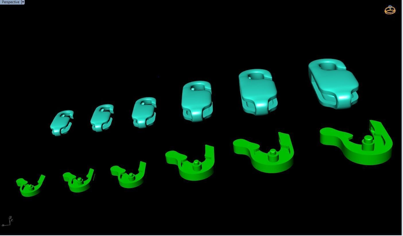 Bracelet Lock  N2538  3D print model_12