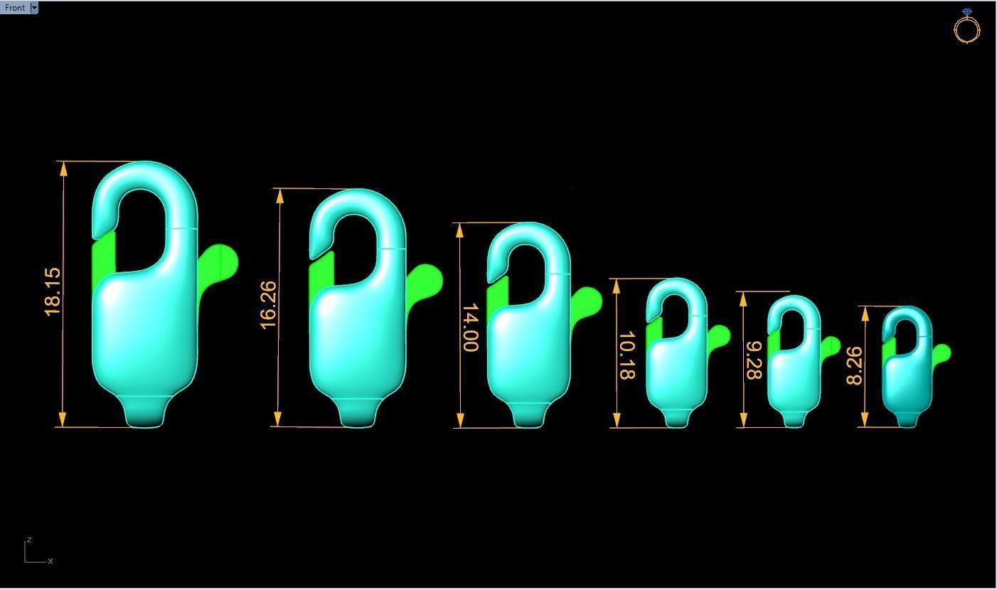 Bracelet Lock  N2538  3D print model_9