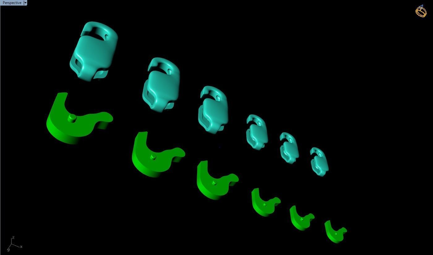 Bracelet Lock  N2538  3D print model_13