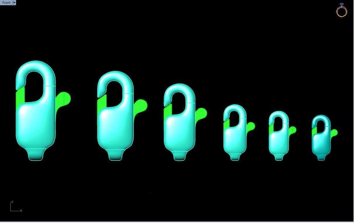 Bracelet Lock  N2538  3D print model_11