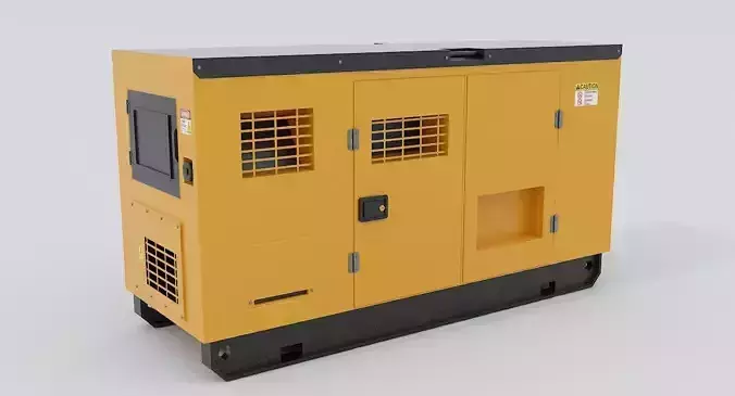 Generator electric Low-poly 3D model