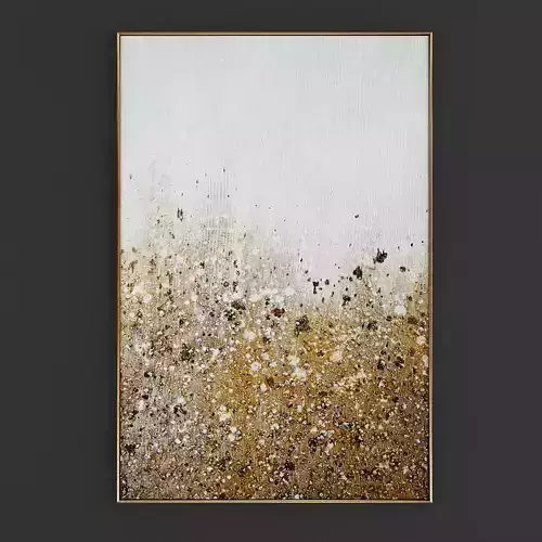 Pictures101 gold and abstract painting Low-poly 3D model