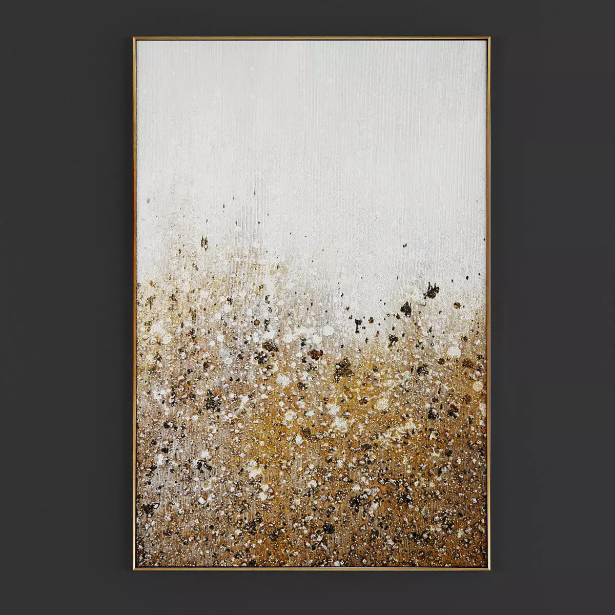 Pictures101 gold and abstract painting Low-poly 3D model_0