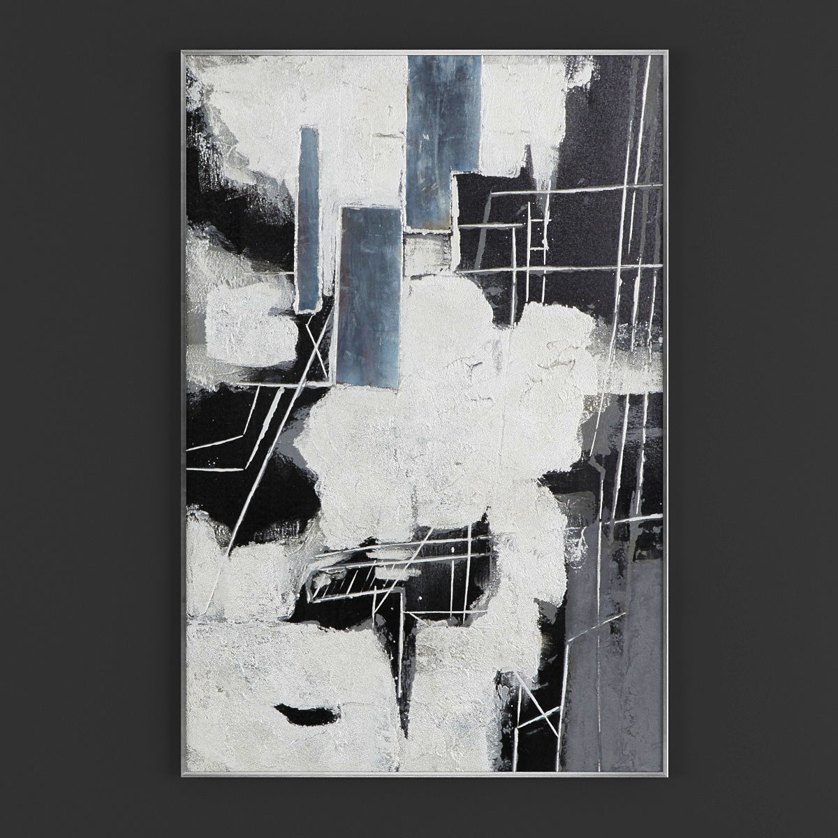 Pictures102 abstract painting Low-poly 3D model_2