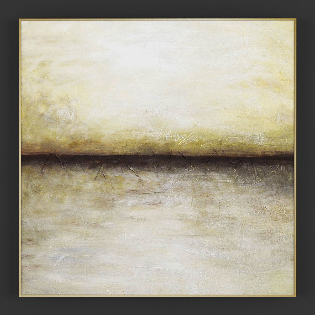 Pictures104 abstract painting in gold Low-poly 3D model_2