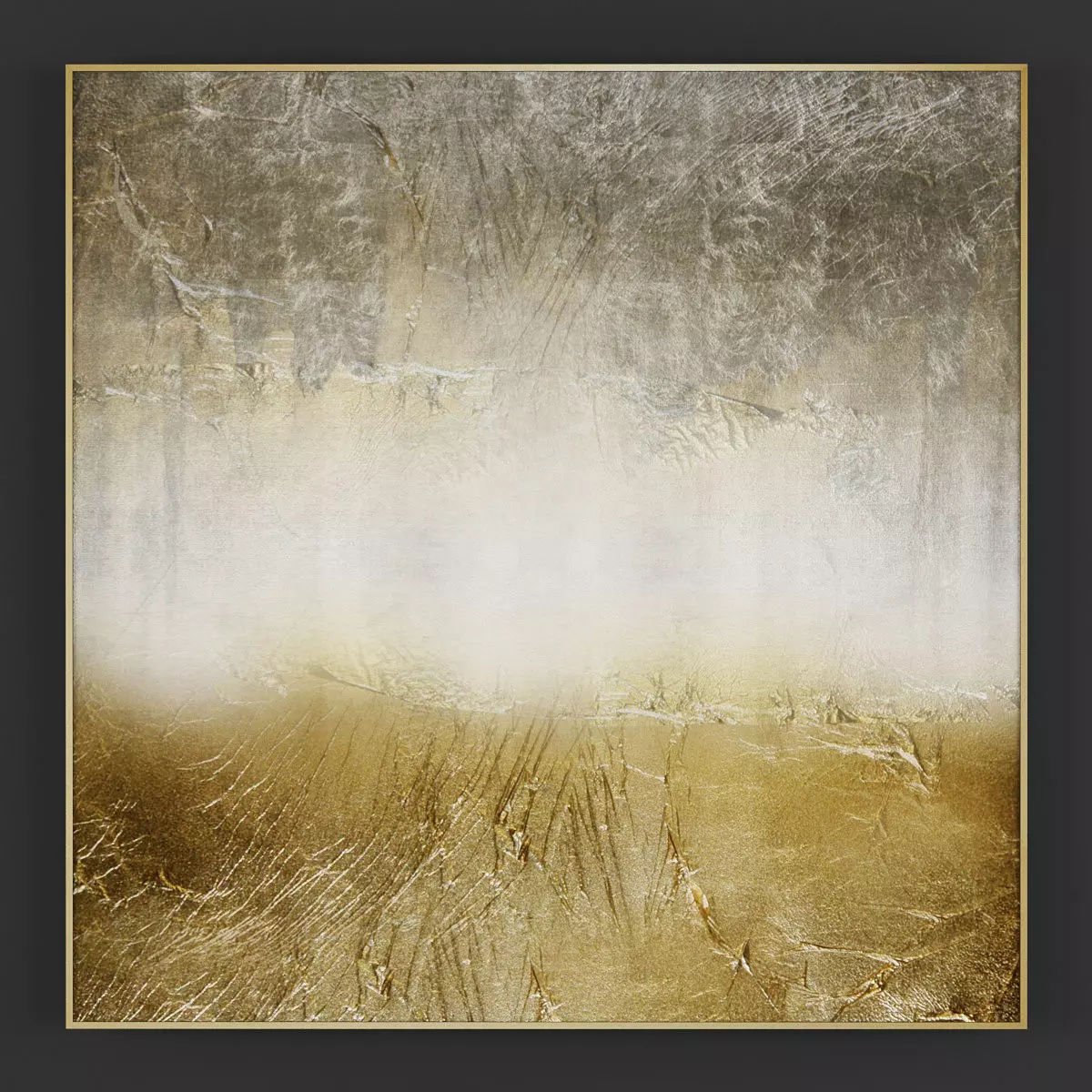 Pictures104 abstract painting in gold Low-poly 3D model_0