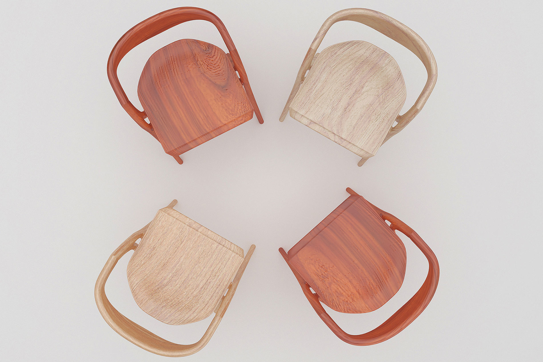 wood chair 3D model_3