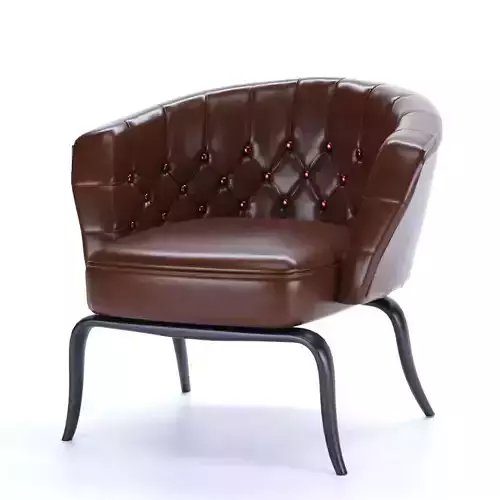 Armchair leather club chair