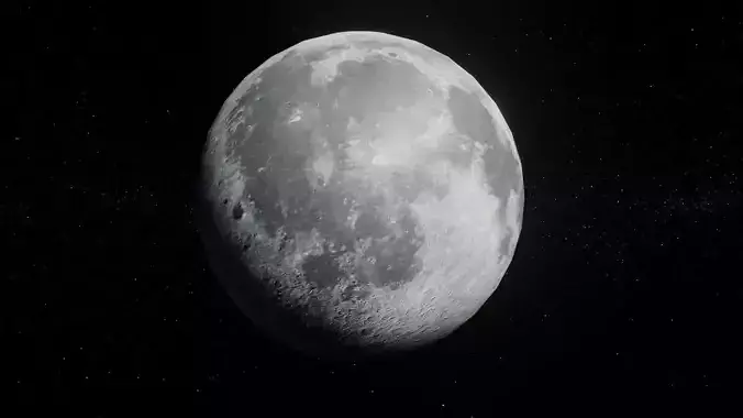Photorealistic Moon 2k Textures 3D Model