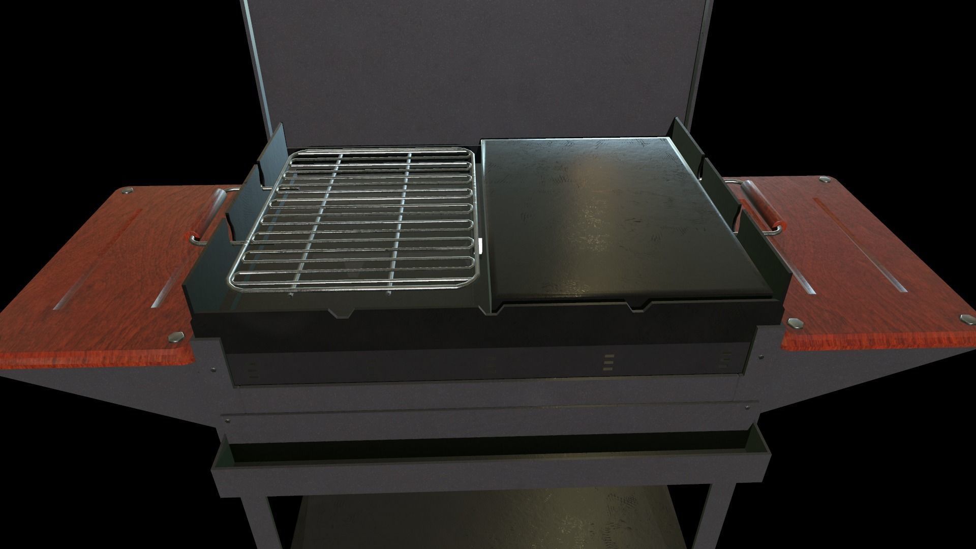 Barbecue bbq grill Low-poly 3D model_7