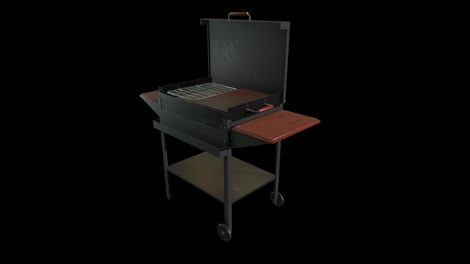 Barbecue bbq grill Low-poly 3D model_8
