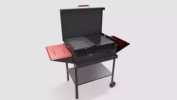 Barbecue bbq grill Low-poly 3D model