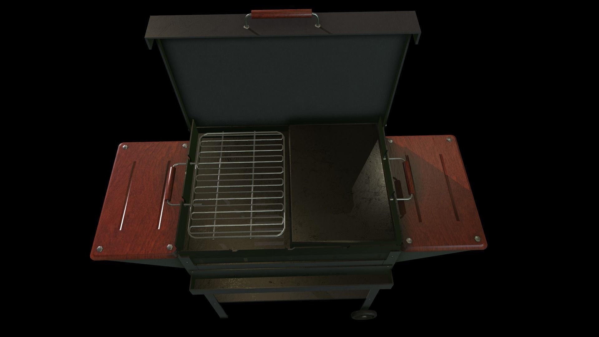 Barbecue bbq grill Low-poly 3D model_10