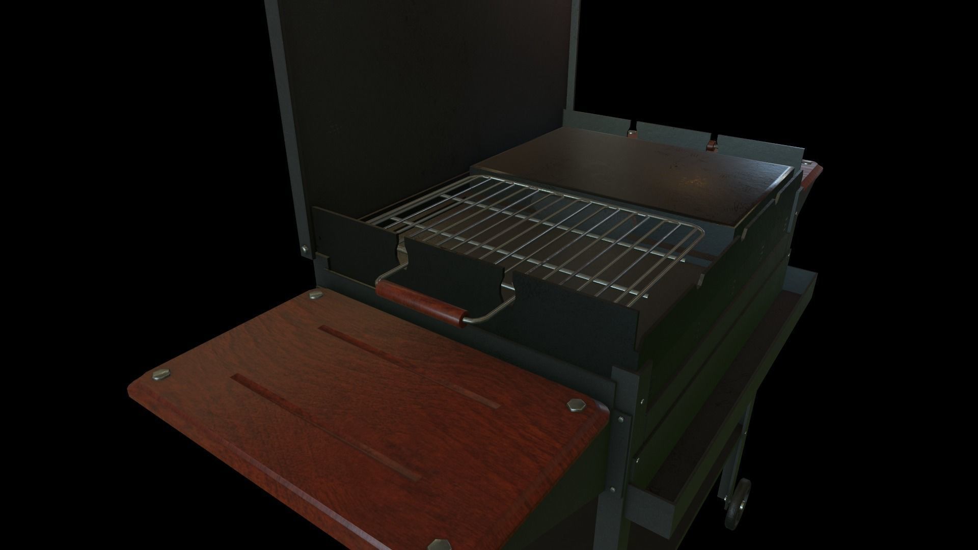 Barbecue bbq grill Low-poly 3D model_6