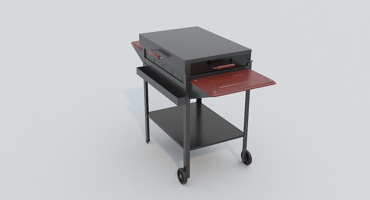 Barbecue bbq grill Low-poly 3D model_3