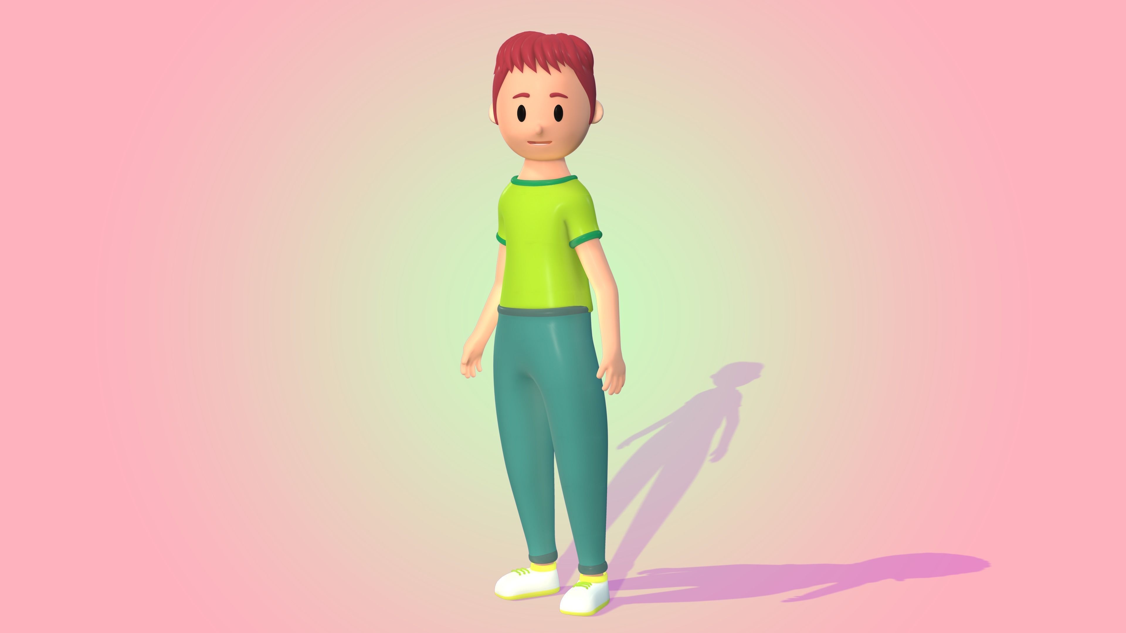 3D Illustration Characters Low-poly 3D model_6
