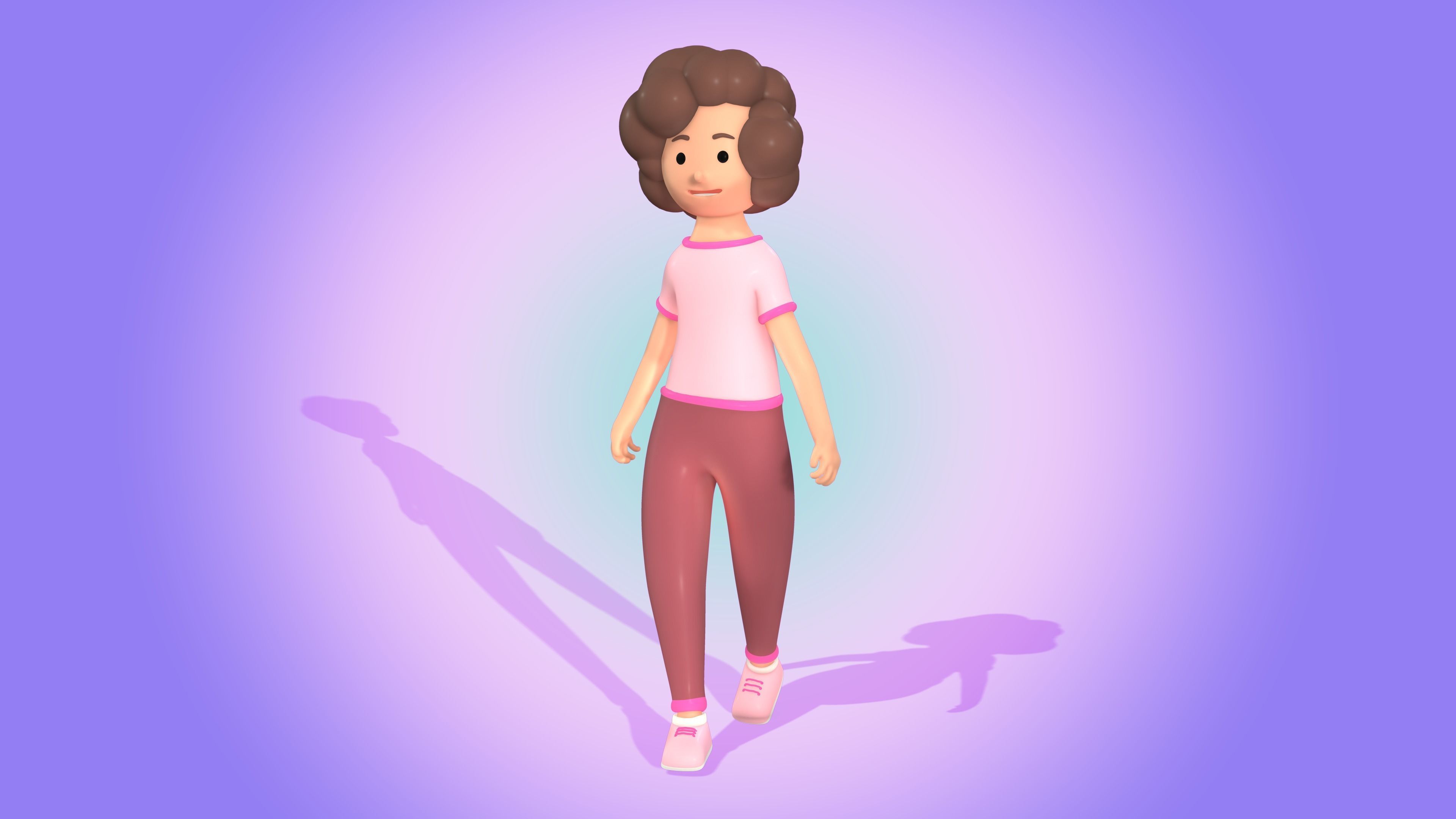 3D Illustration Characters Low-poly 3D model_5