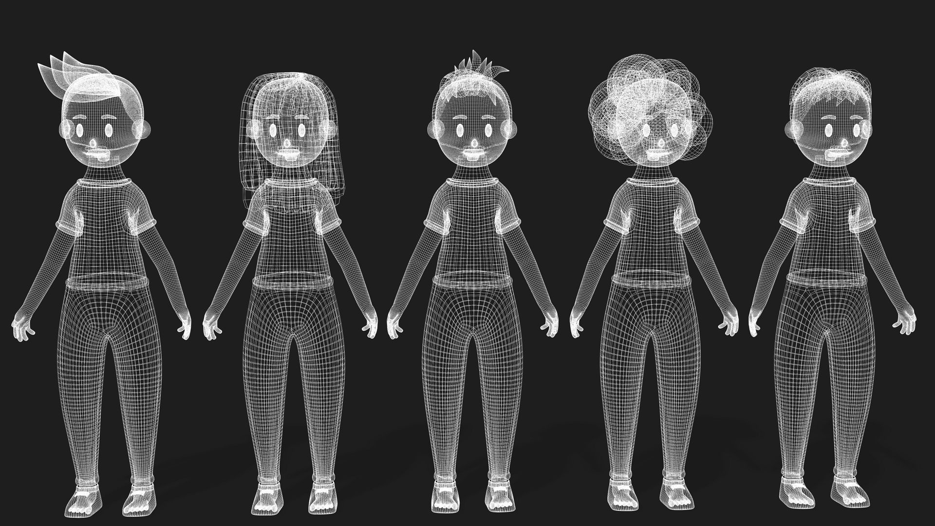 3D Illustration Characters Low-poly 3D model_7