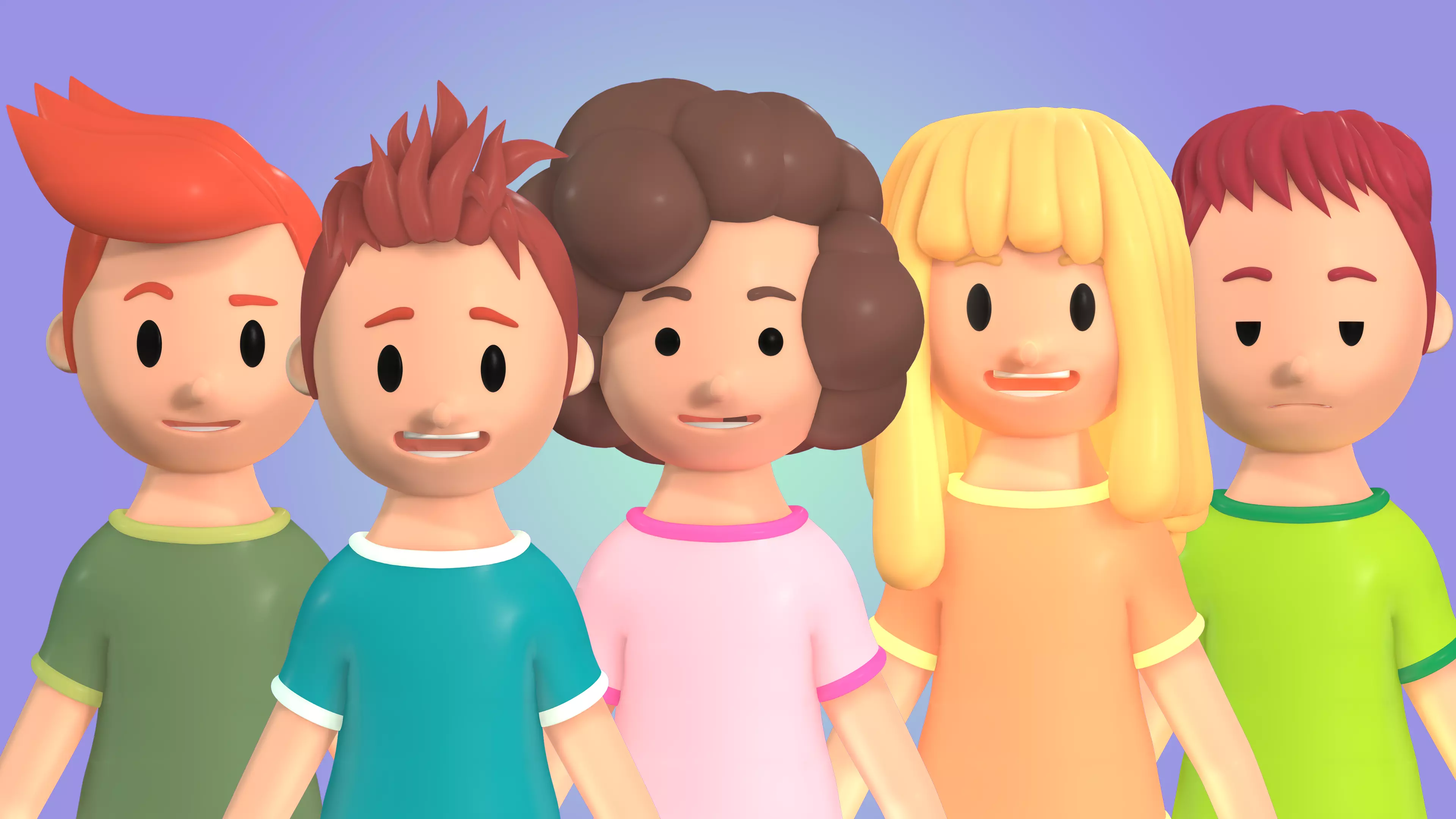 3D Illustration Characters Low-poly 3D model_0