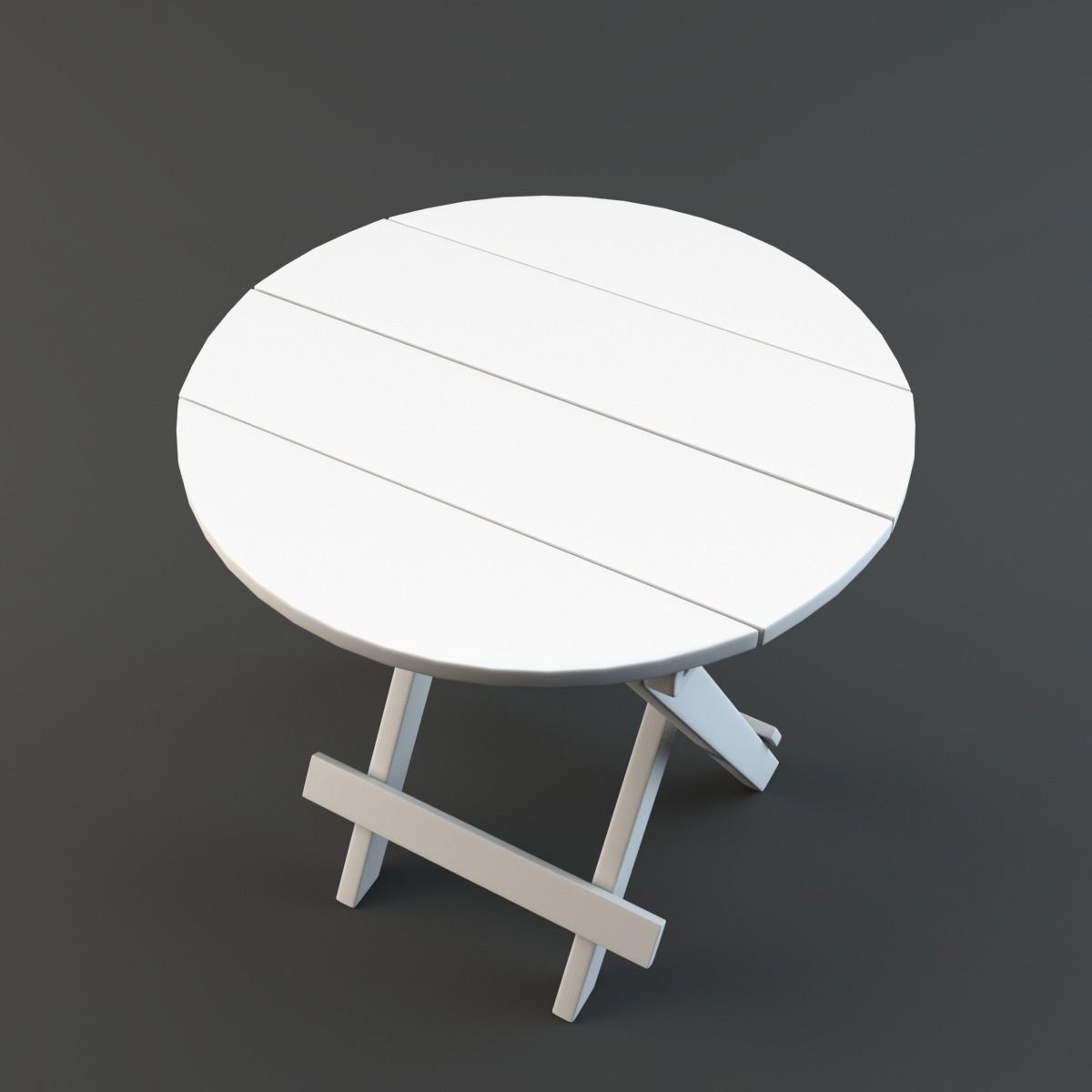 Folding Side Table 3D model_4