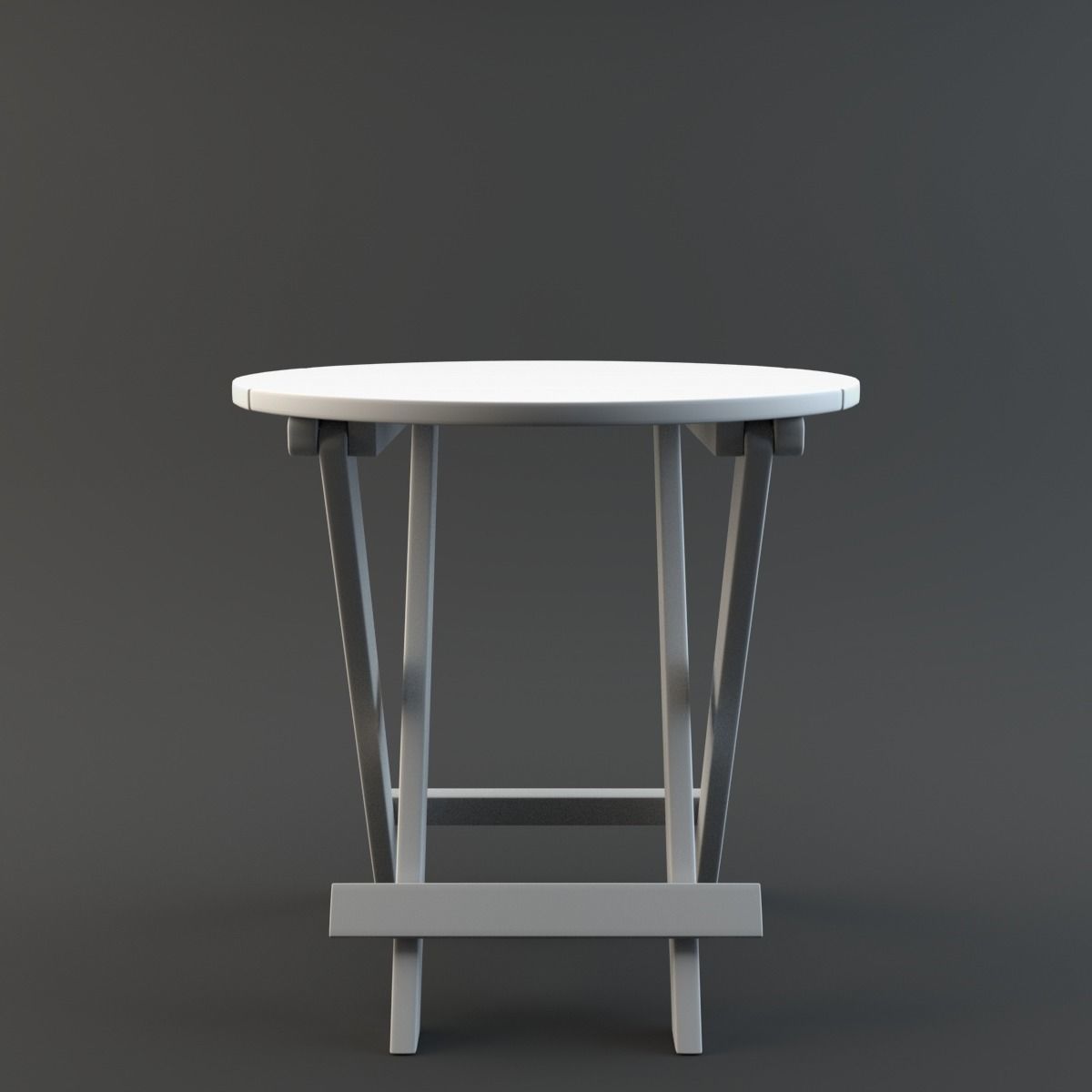 Folding Side Table 3D model_2