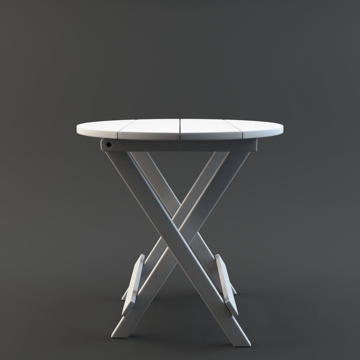 Folding Side Table 3D model_1