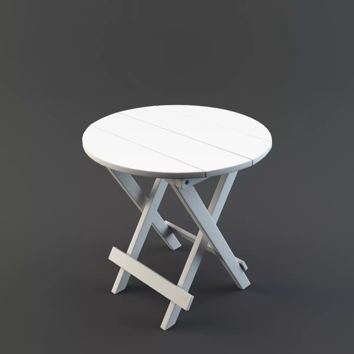 Folding Side Table 3D model_0