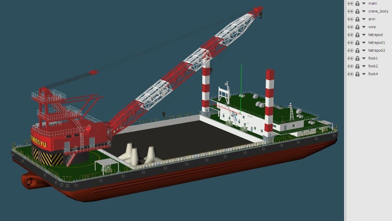 floating crane 3D model_9