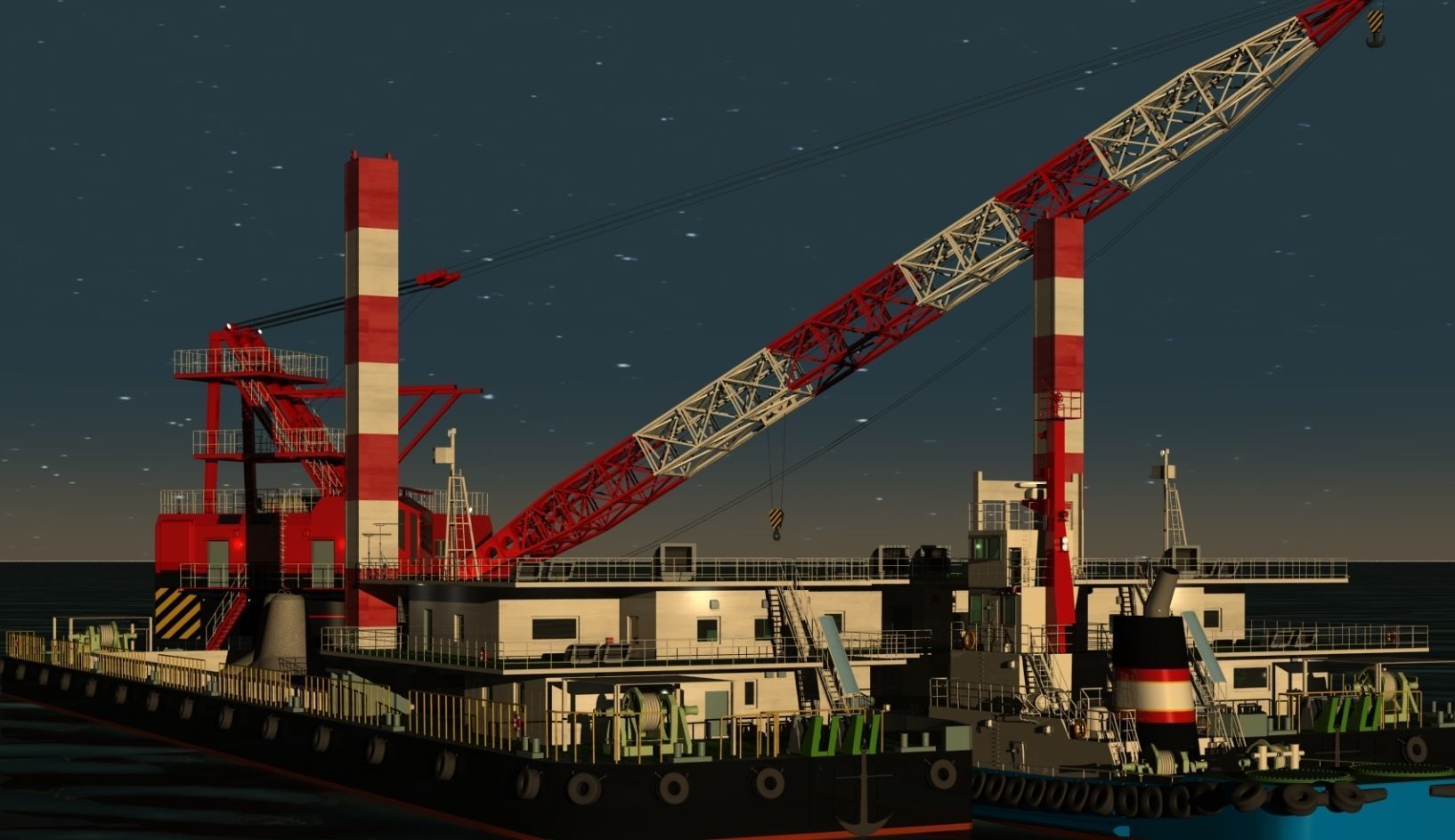 floating crane 3D model_5