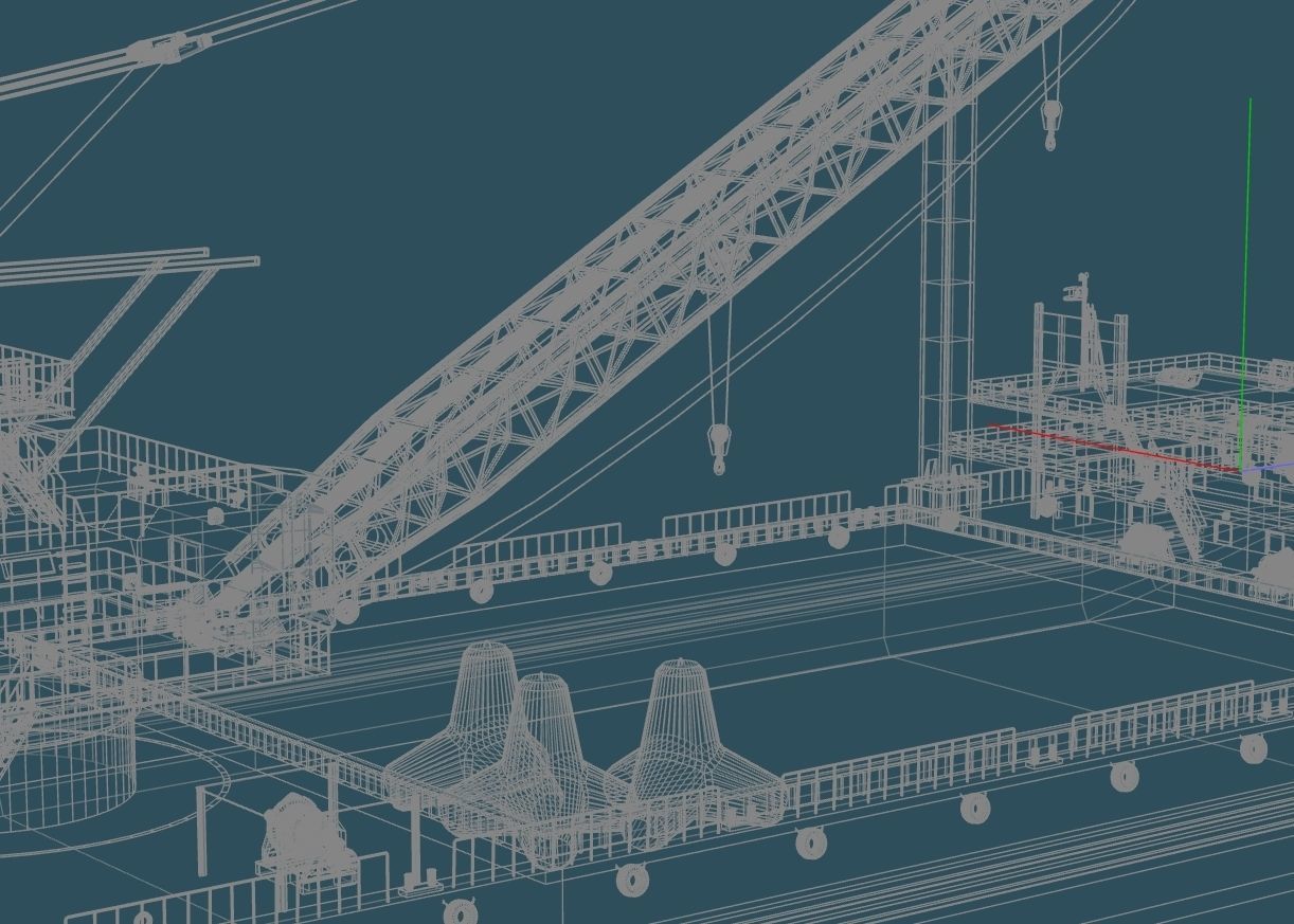 floating crane 3D model_12