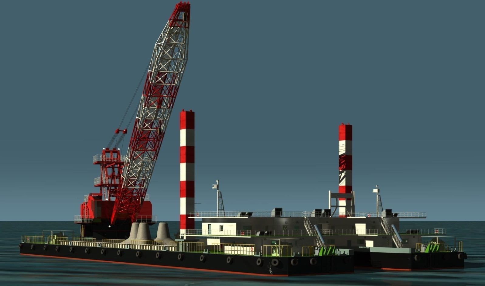 floating crane 3D model_3