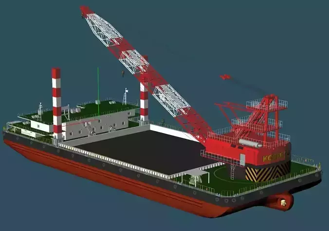 floating crane 3D model