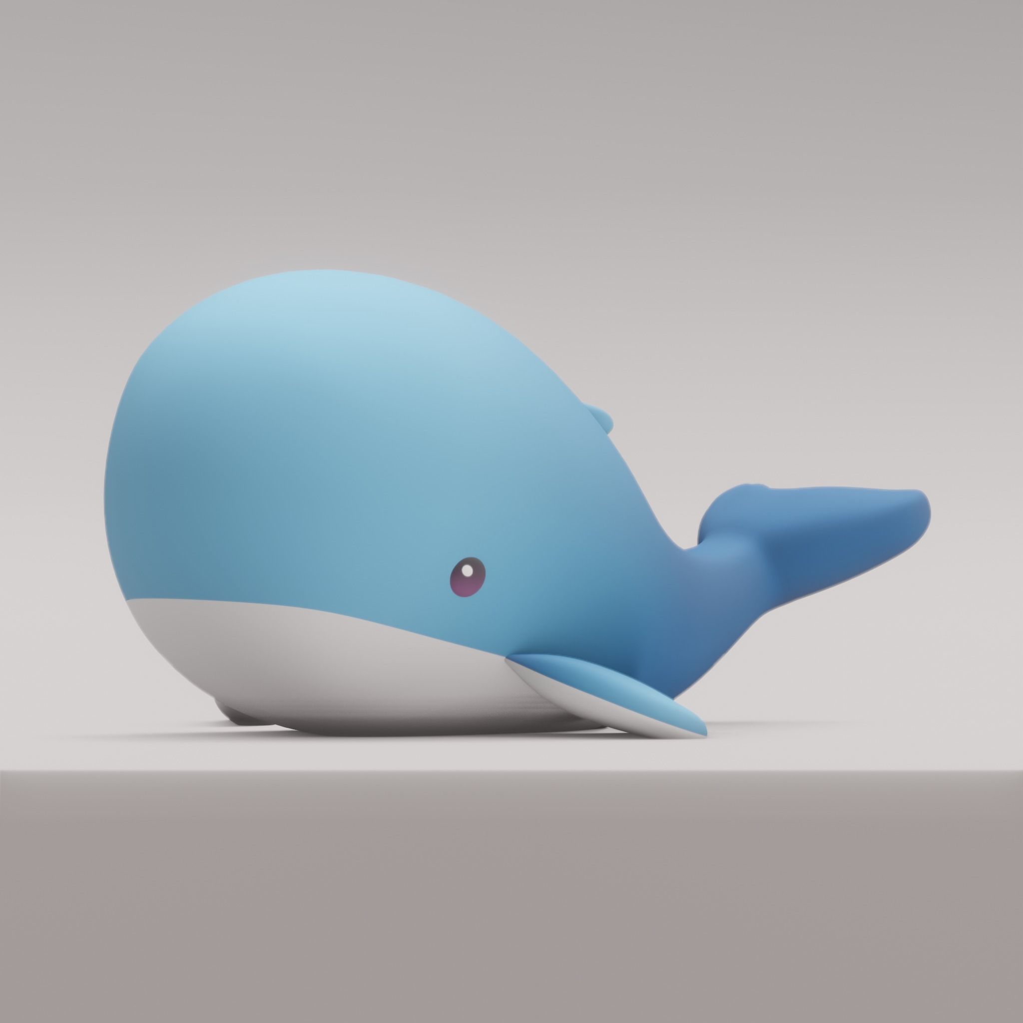 Plush Whale 3D model_4