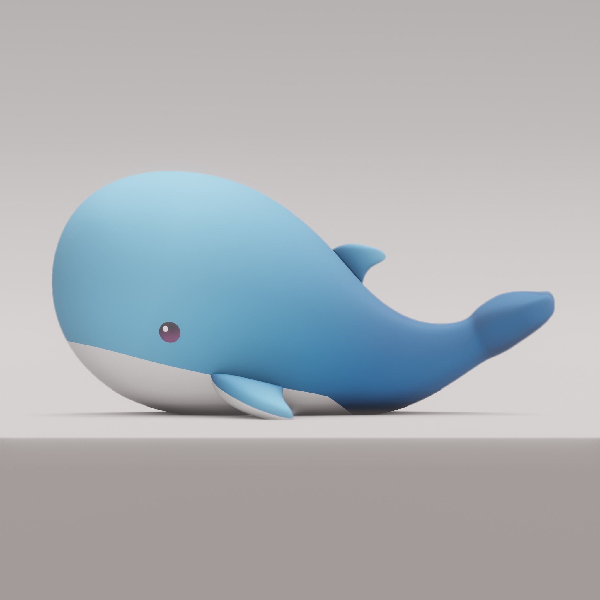 Plush Whale 3D model_5