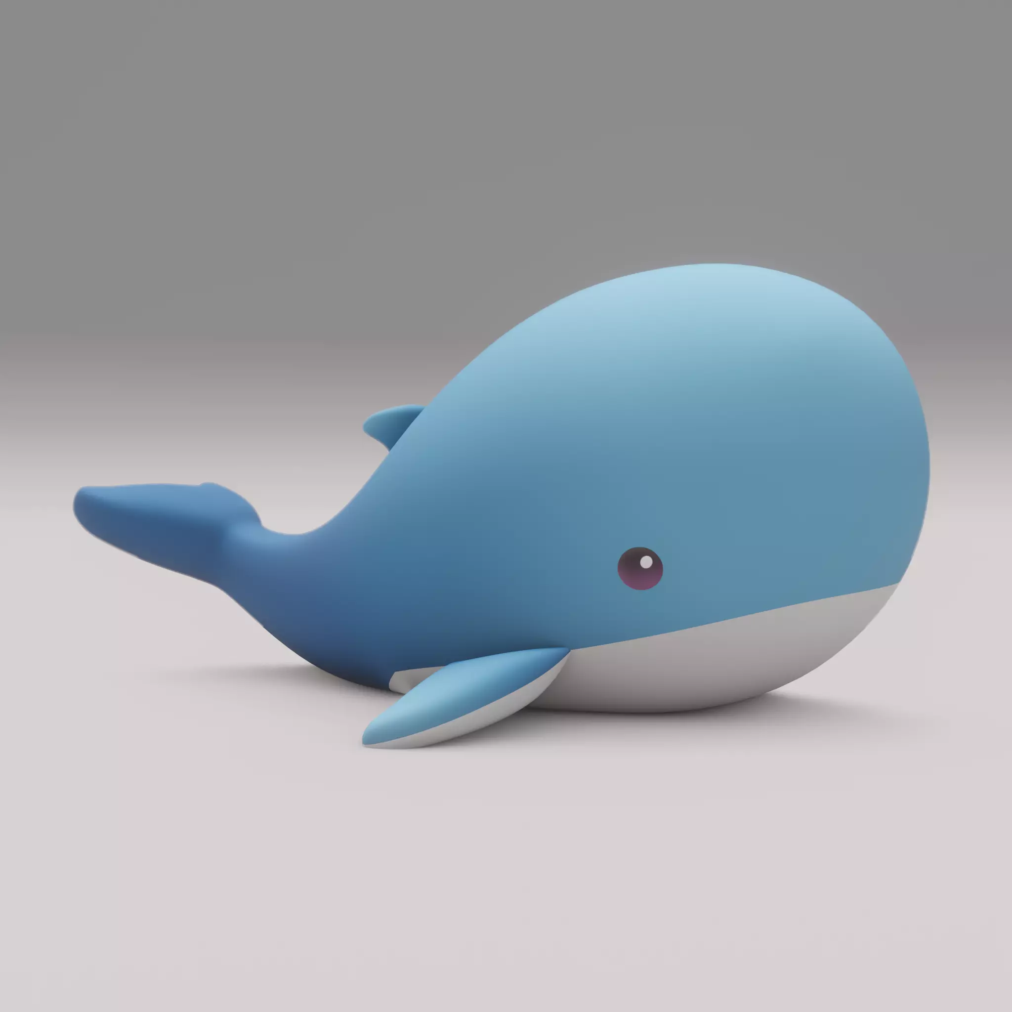 Plush Whale 3D model_0