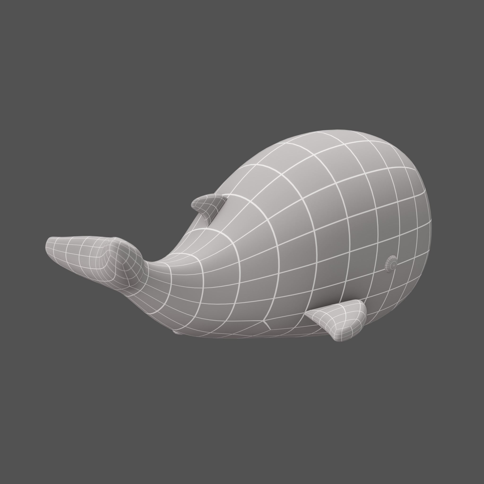 Plush Whale 3D model_9